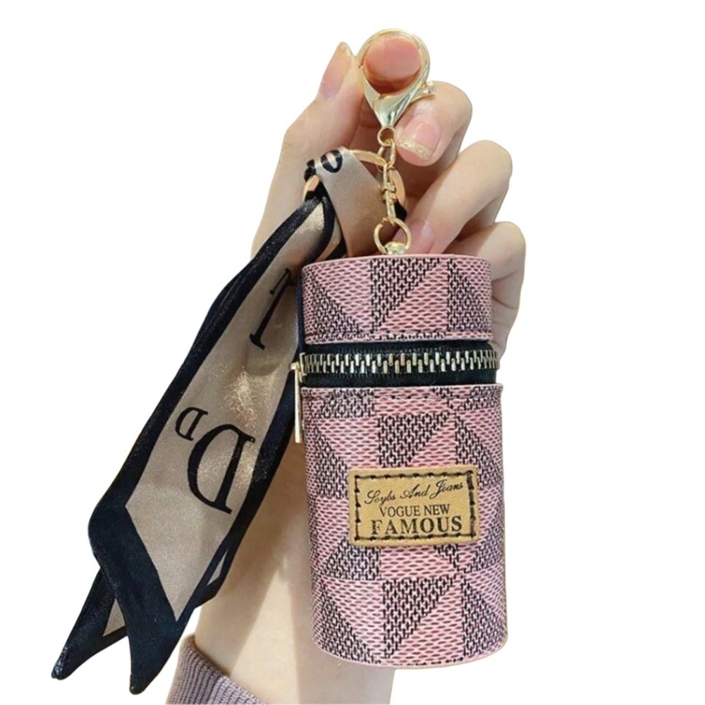 Designer Inspired Lipstick Holder Keychain | Mini Cosmetic Case